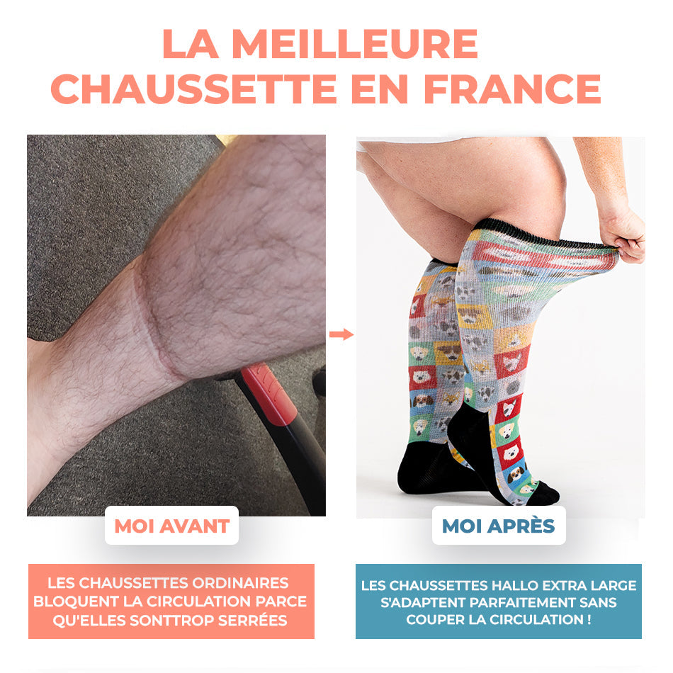 Pack de 6 paires de chaussettes confortables motifs