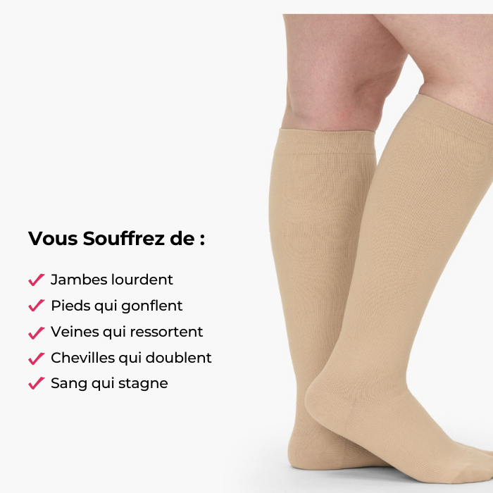 Chaussettes de contention – Soulagez vos jambes sans effort