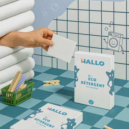 Eco détergent en papier Hallo