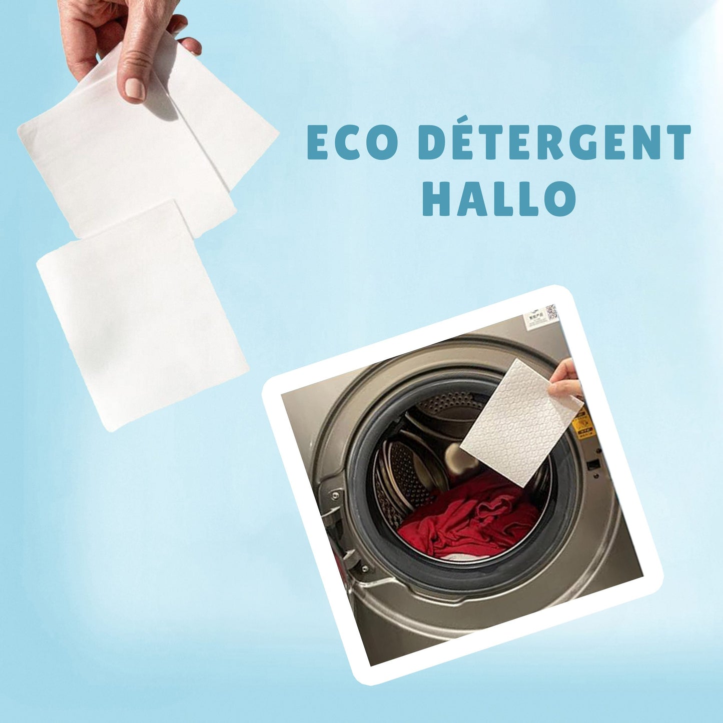 Eco détergent en papier Hallo